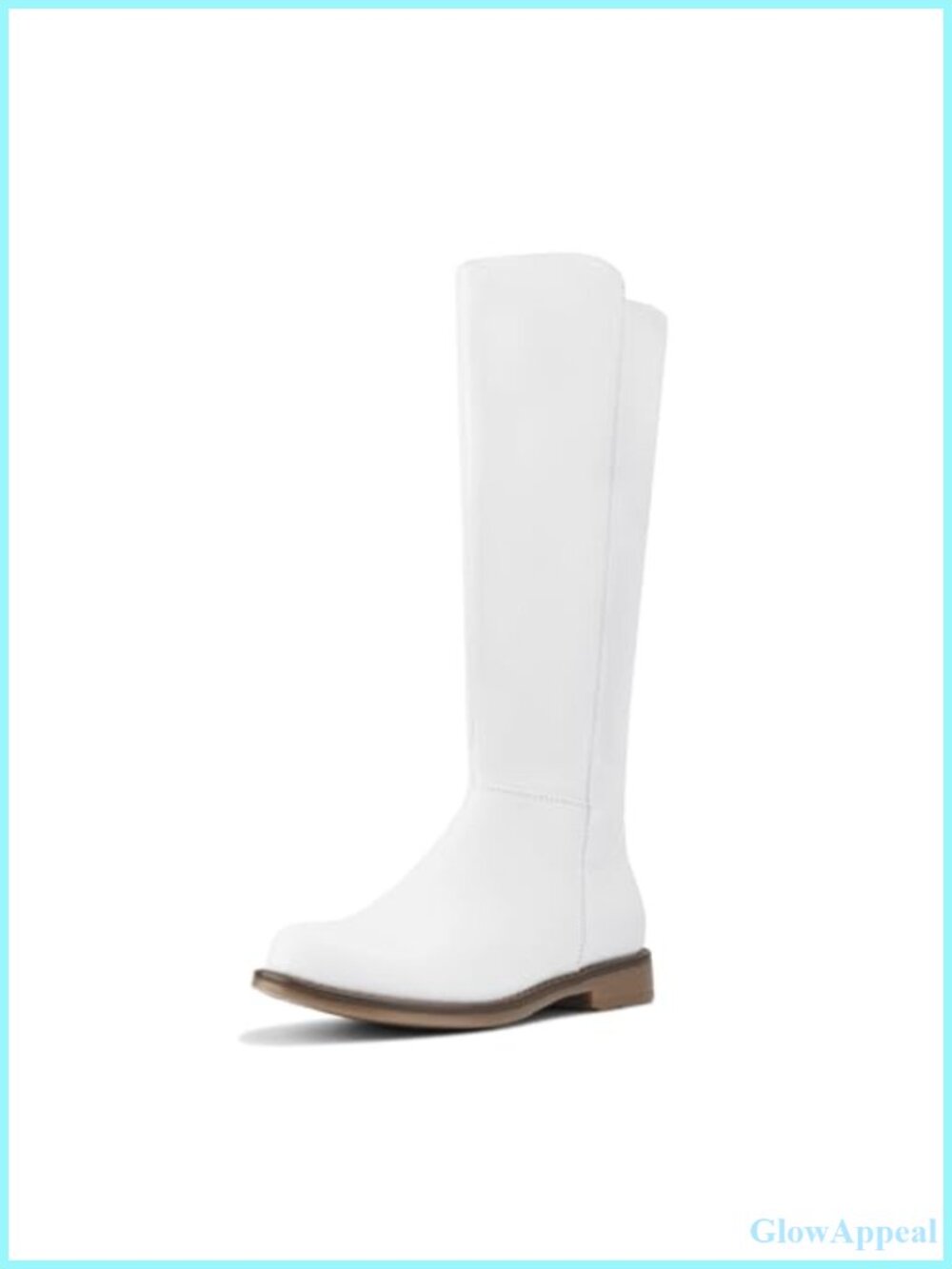 Women's Knee High Flat Boots Round Toe Side Zip Faux Suede